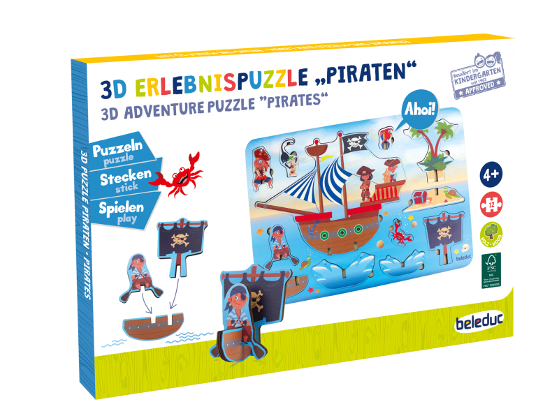 3D dobrodružné puzzle „Piráti“