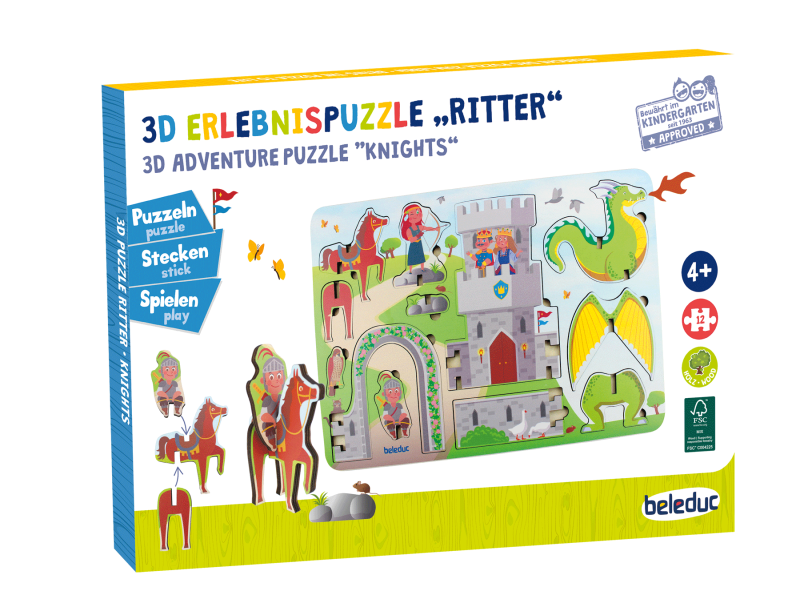 3D dobrodružné puzzle „Rytieri“