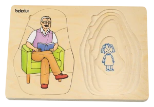 Vrstvové puzzle - Babička a dedko